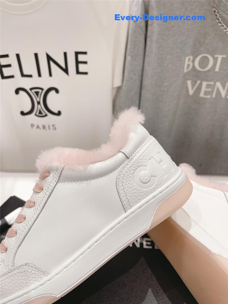 Ch**el panda colorblock thick-soled biscuit shoes