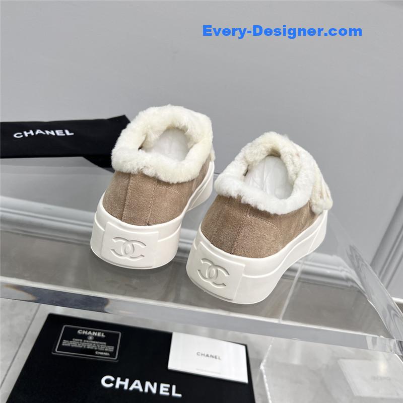 Ch**el fur integrated second-hand casual shoes