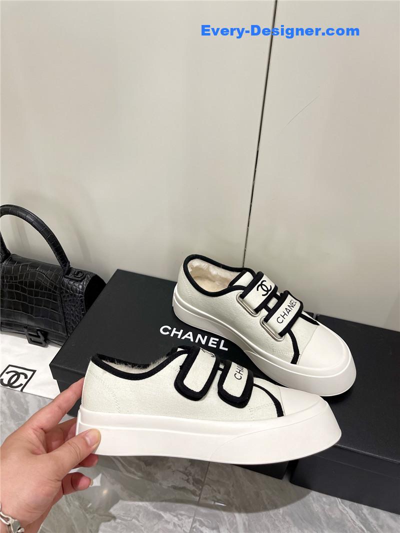 Ch**el fur integrated second-hand casual shoes