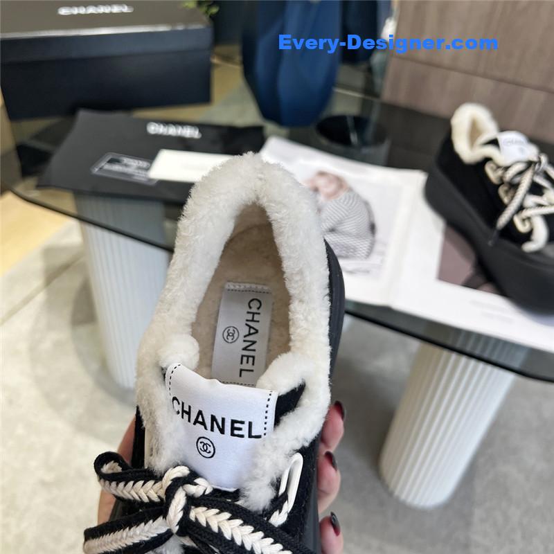 Ch**el new low top thick lace bread shoes