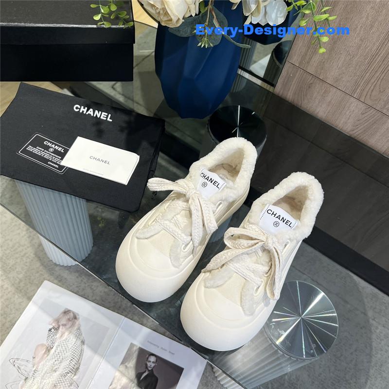 Ch**el new low top thick lace bread shoes