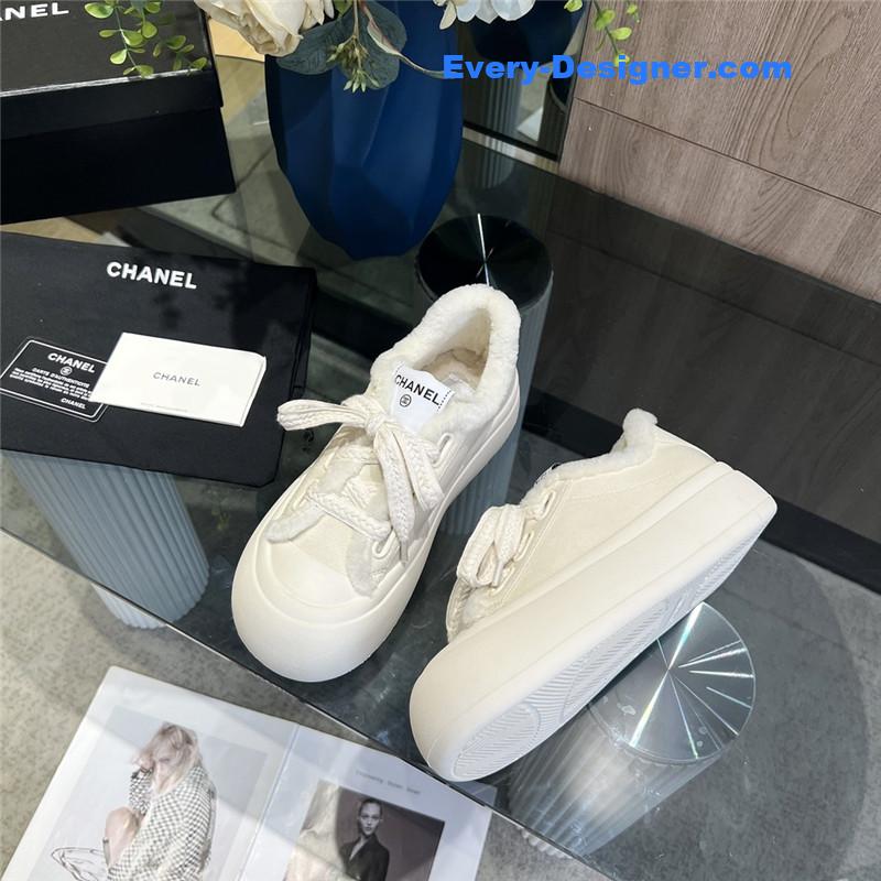 Ch**el new low top thick lace bread shoes