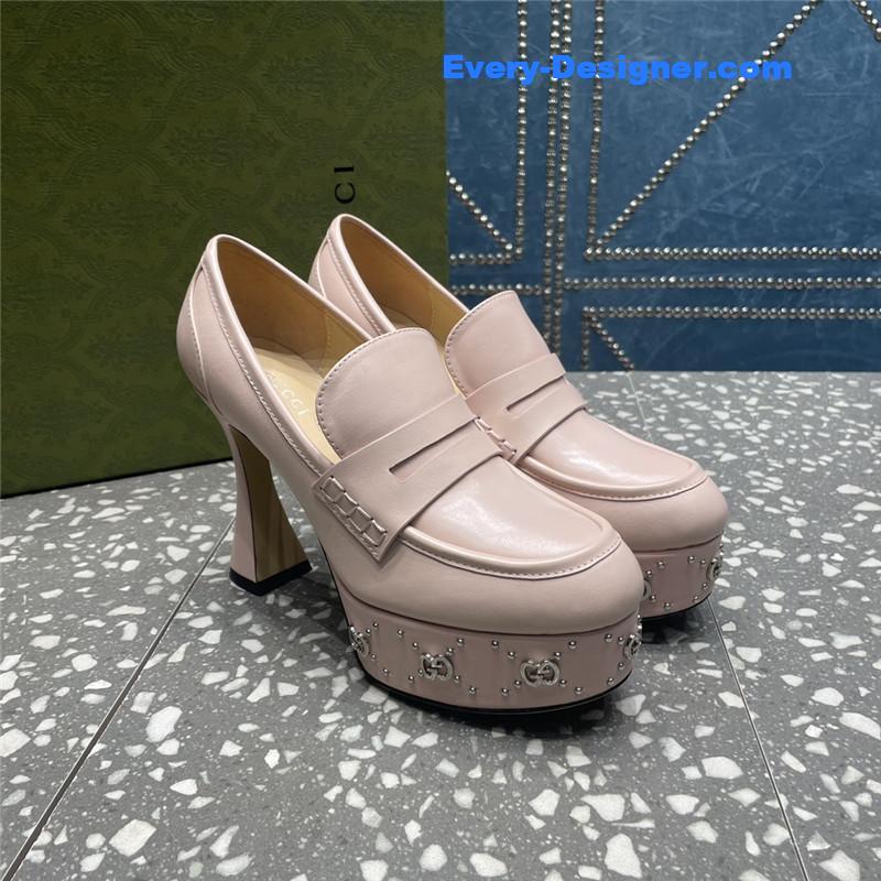Gvc*1 gg stud platform loafers in pink