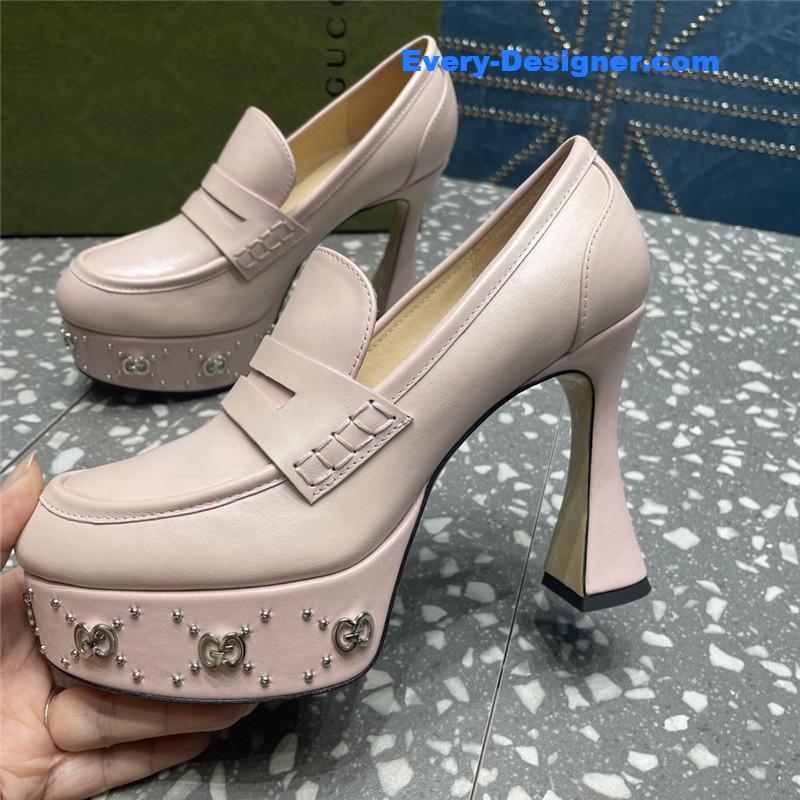 Gvc*1 gg stud platform loafers in pink