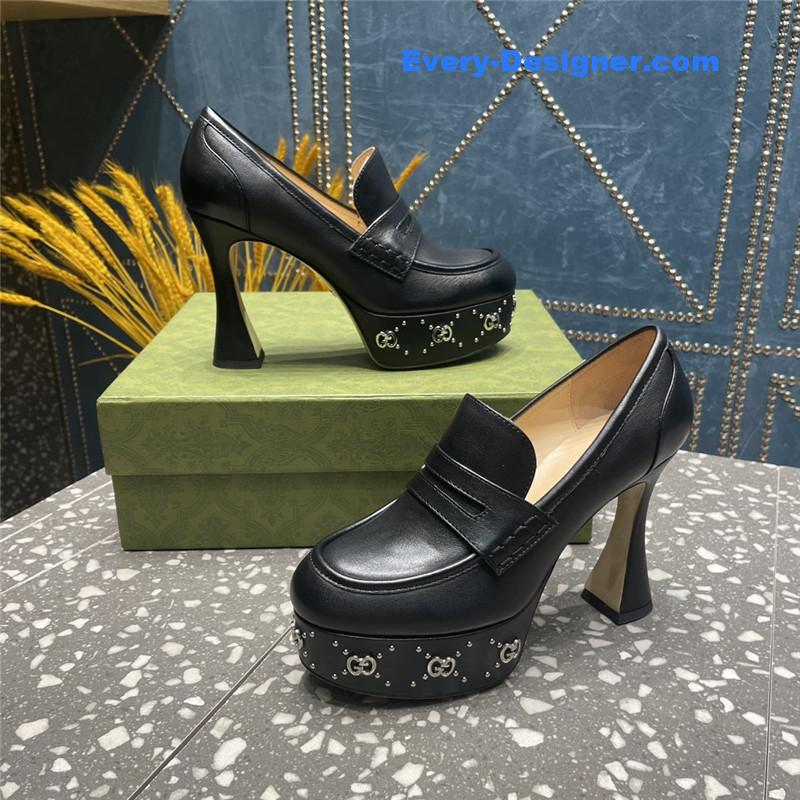 Gvc*1 gg stud platform loafers in black