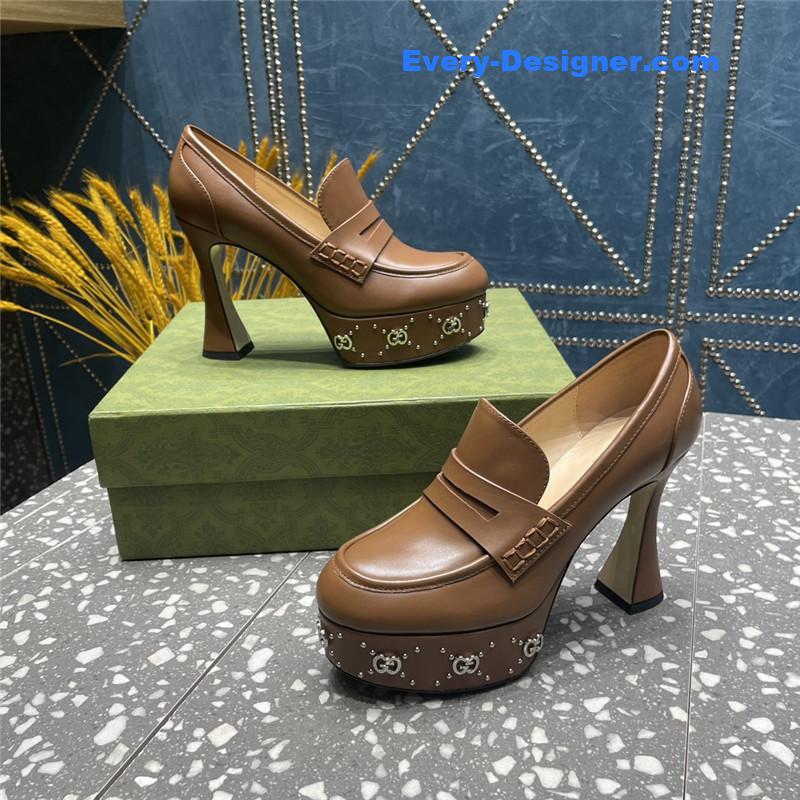 Gvc*1 gg stud platform loafers