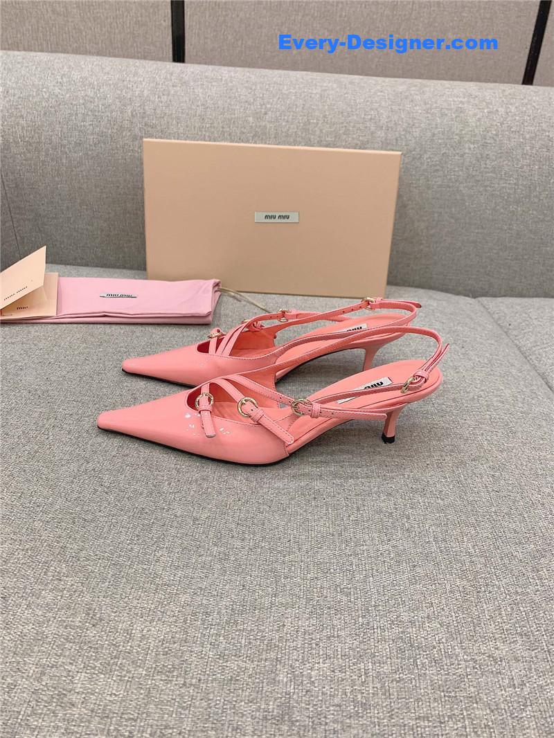miumiu catwalk style pointed toe kitten heels