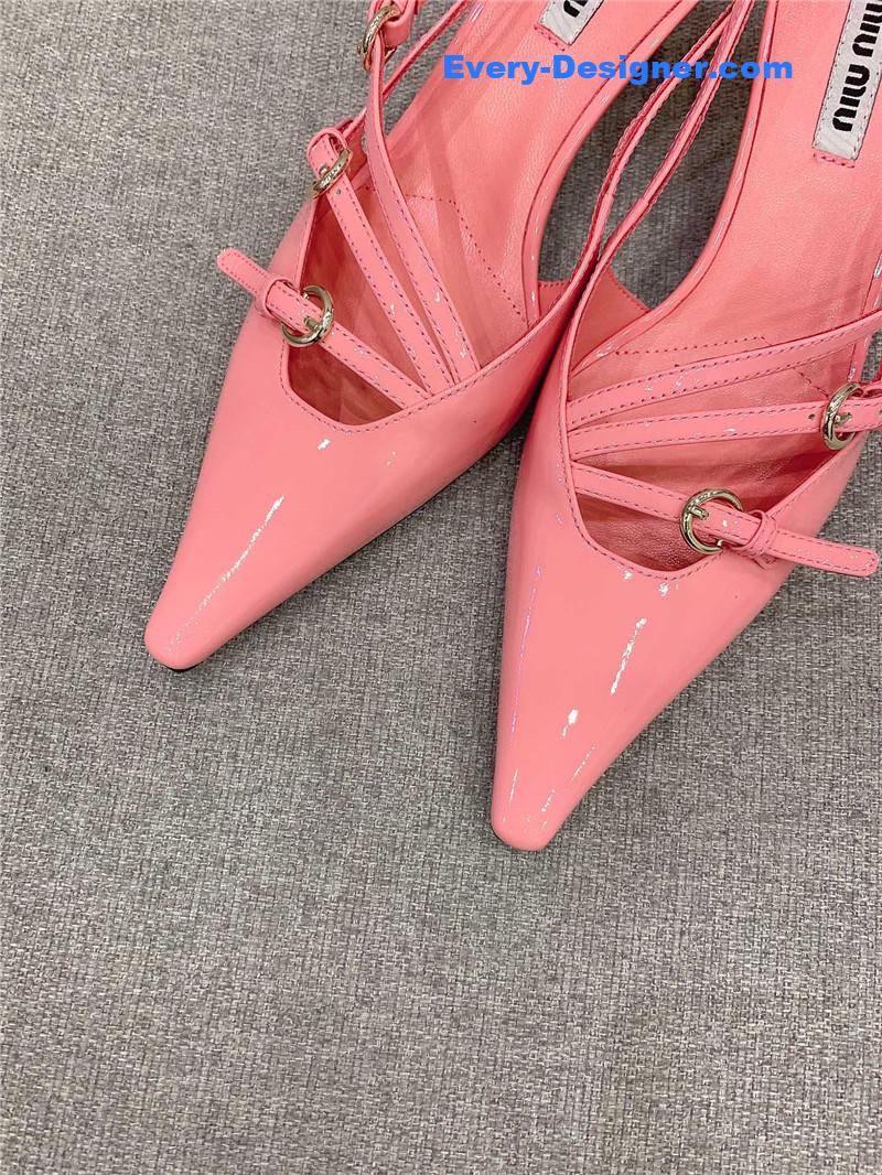 miumiu catwalk style pointed toe kitten heels