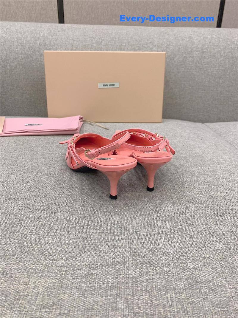 miumiu catwalk style pointed toe kitten heels