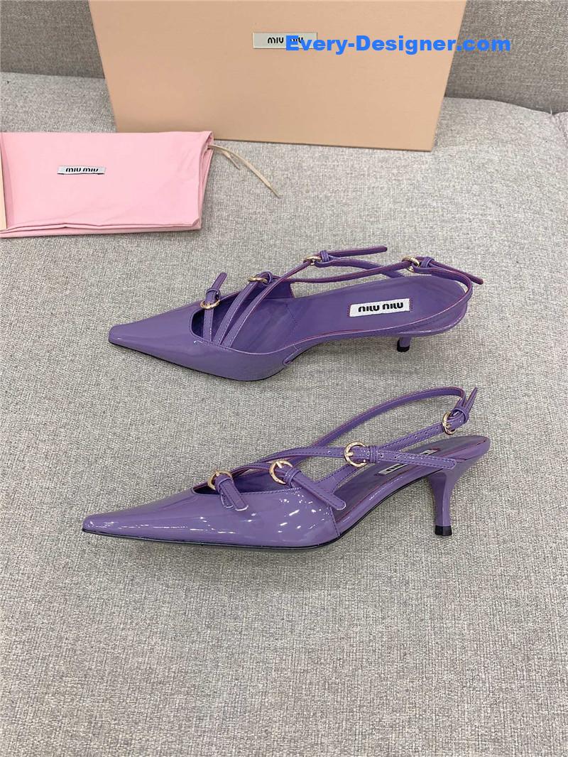miumiu catwalk style pointed toe kitten heels