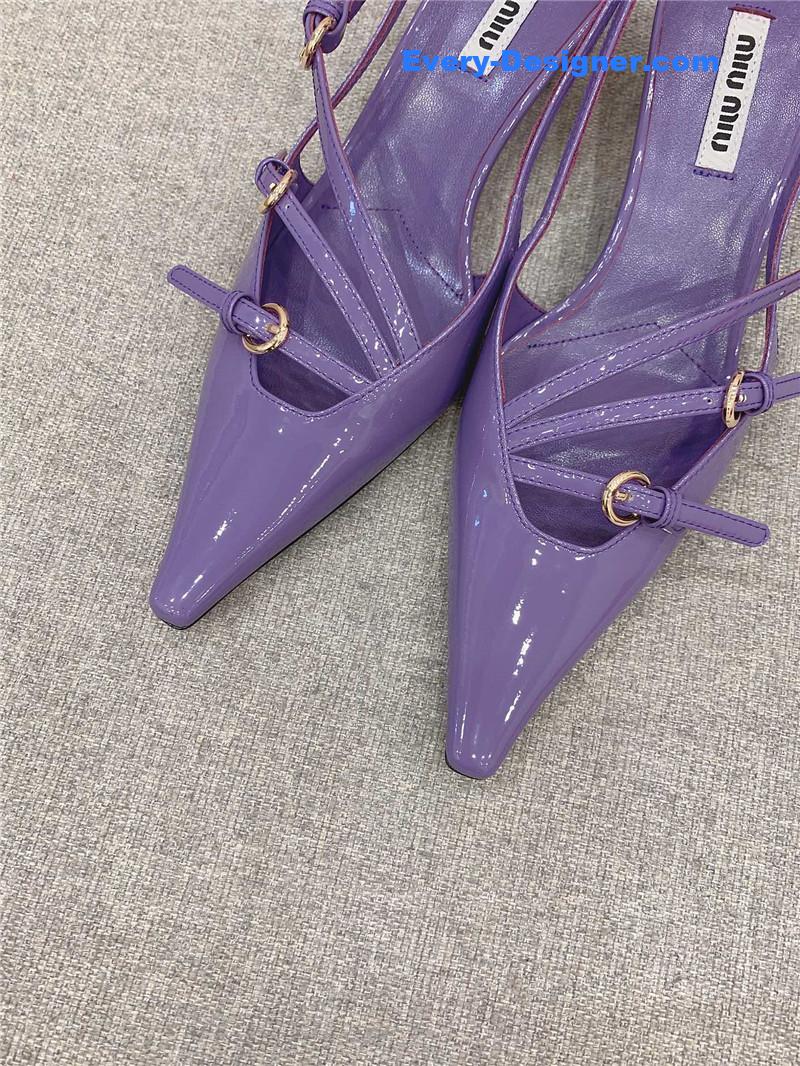 miumiu catwalk style pointed toe kitten heels