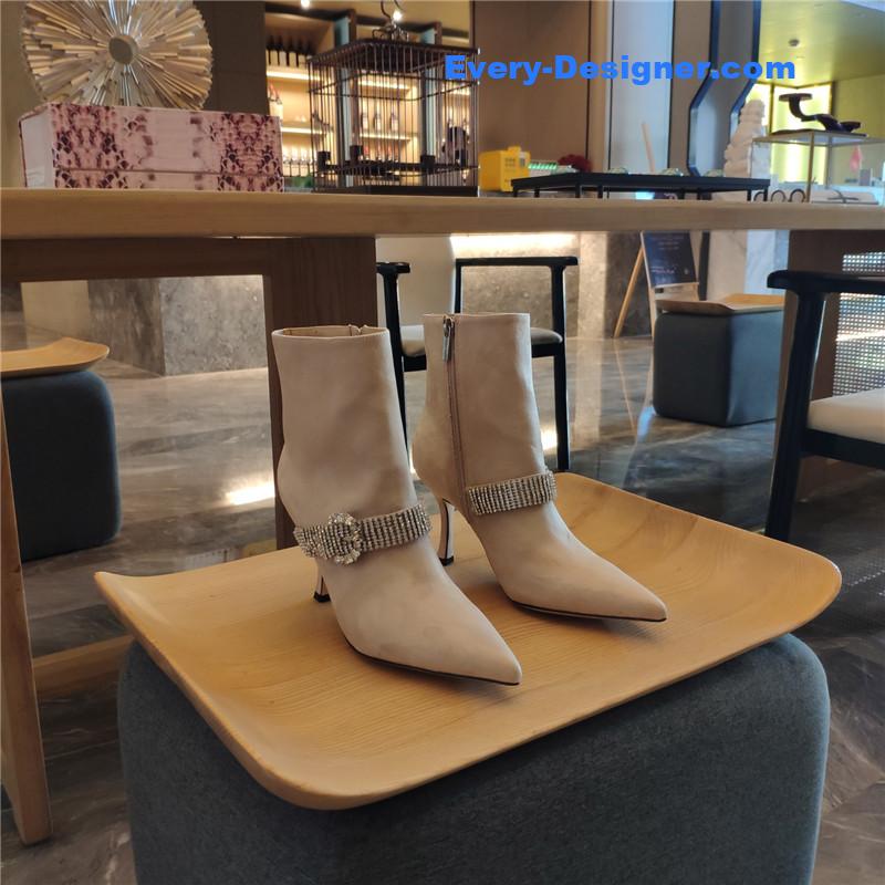 Jimmy Choo Kaza Embellished Suede Ankle Boots