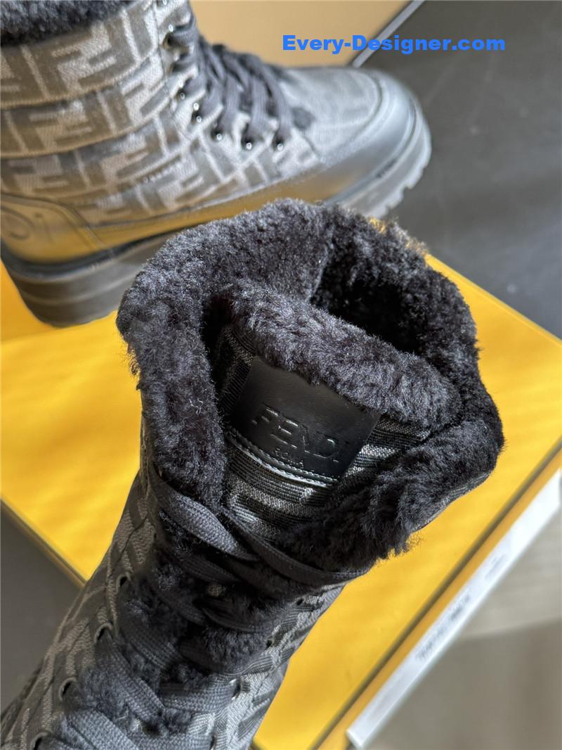 F**di signature ff-logo padded biker boots