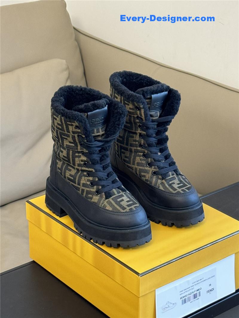 Fendi Signature Biker FF Snow Boots