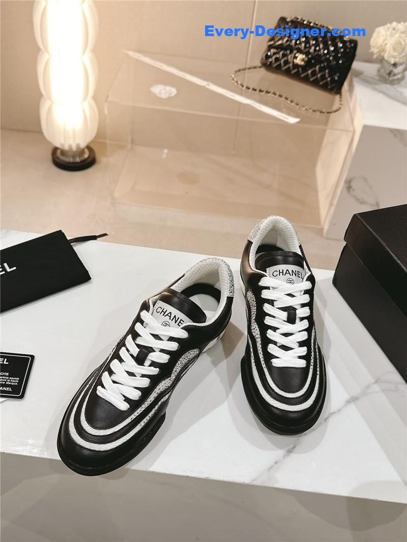 Chanel new double c rhinestone sneakers baseball shoes