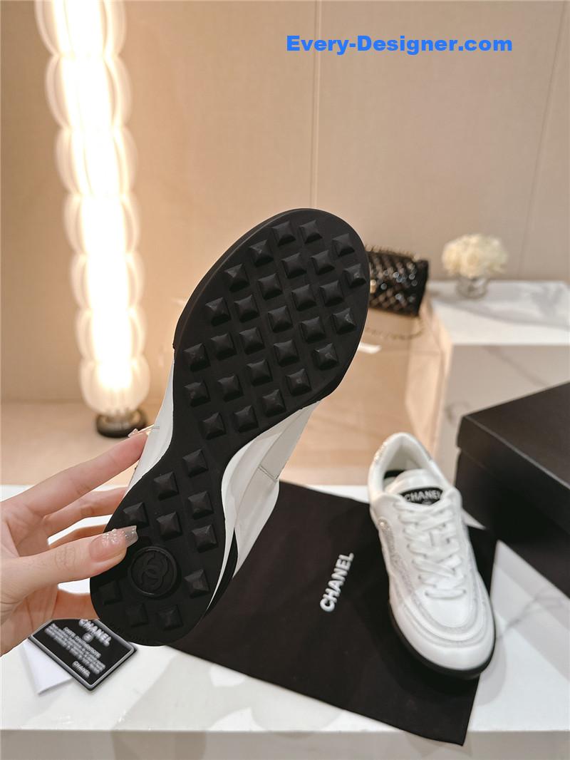 Chanel new double c rhinestone sneakers baseball shoes