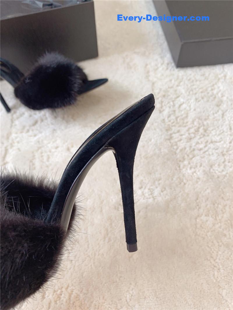 Y51 mink high heels