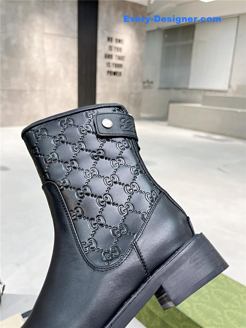 Gvc*1 gg monogram leather boots