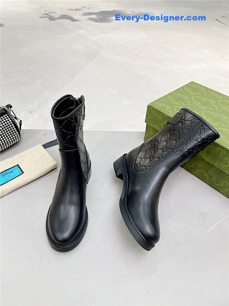 Gvc*1 gg monogram leather boots