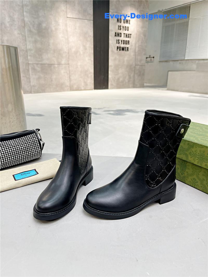 Gvc*1 gg monogram leather boots