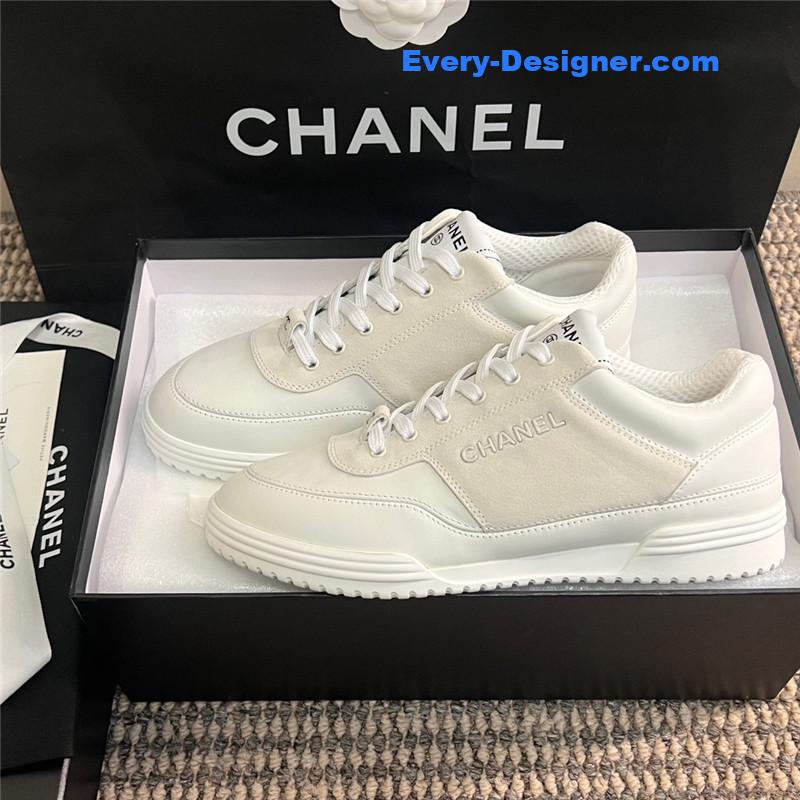 Chanel CC Logo White Sneakers
