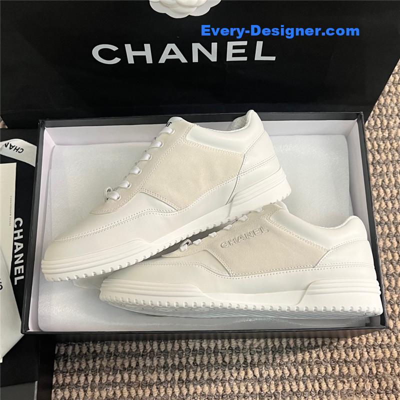 Ch**el cc logo white sneakers