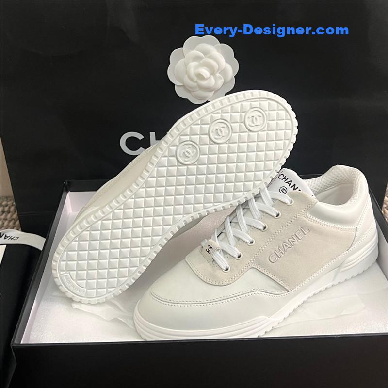 Ch**el cc logo white sneakers