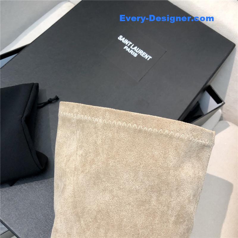 Y51 letter heel pointed toe high heel boots