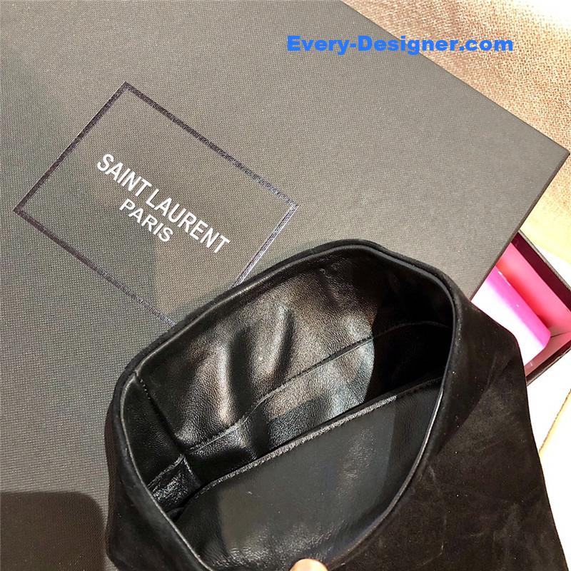 Sa1nt Lau*nt women’s black suede over-the-knee boots