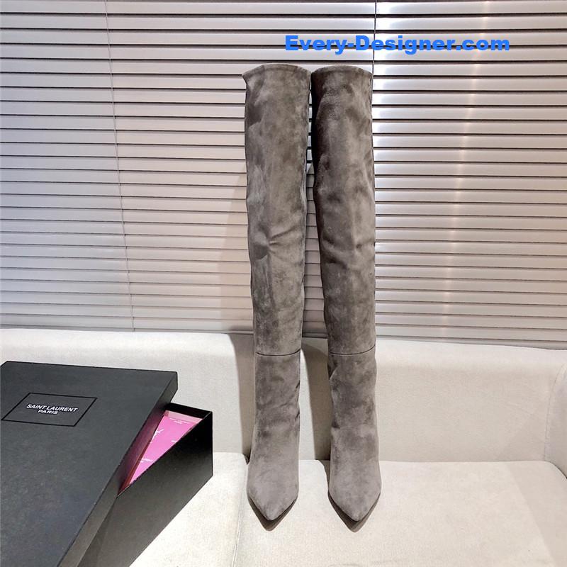 Sa1nt Lau*nt women’s suede over-the-knee boots