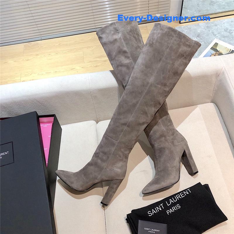 Saint Laurent Women’s Suede Over-the-Knee Boots
