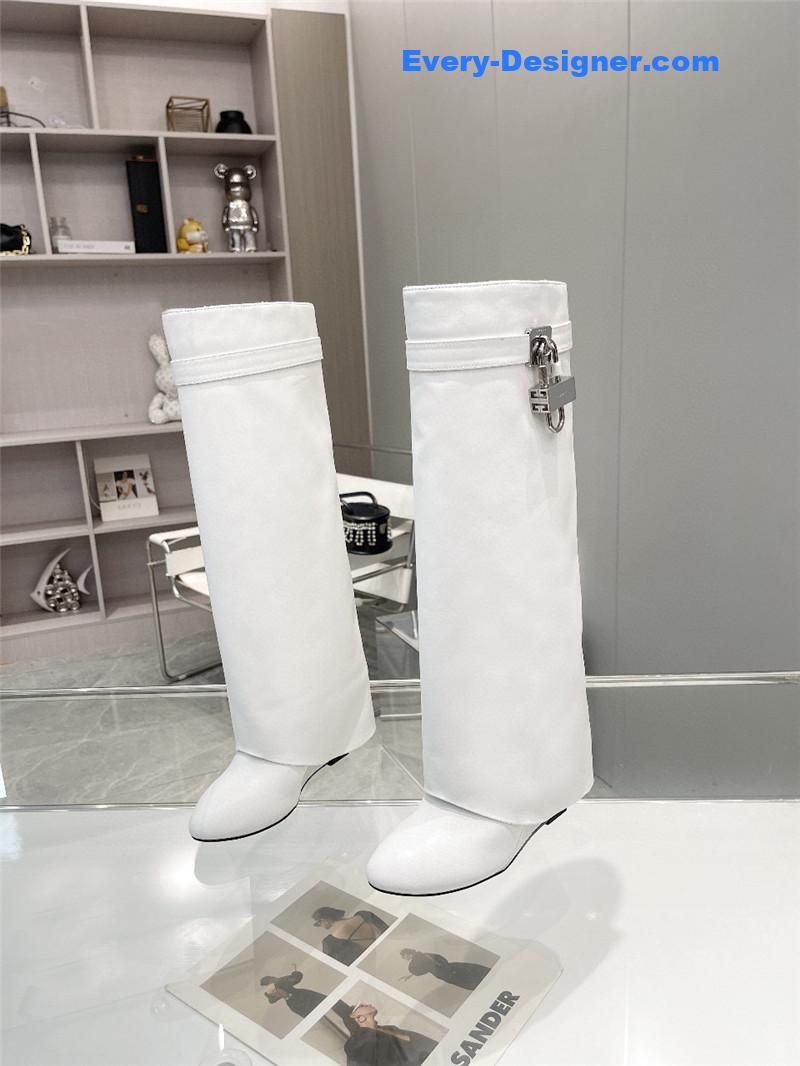 Givenchy Women’s White Shark Lock Boots
