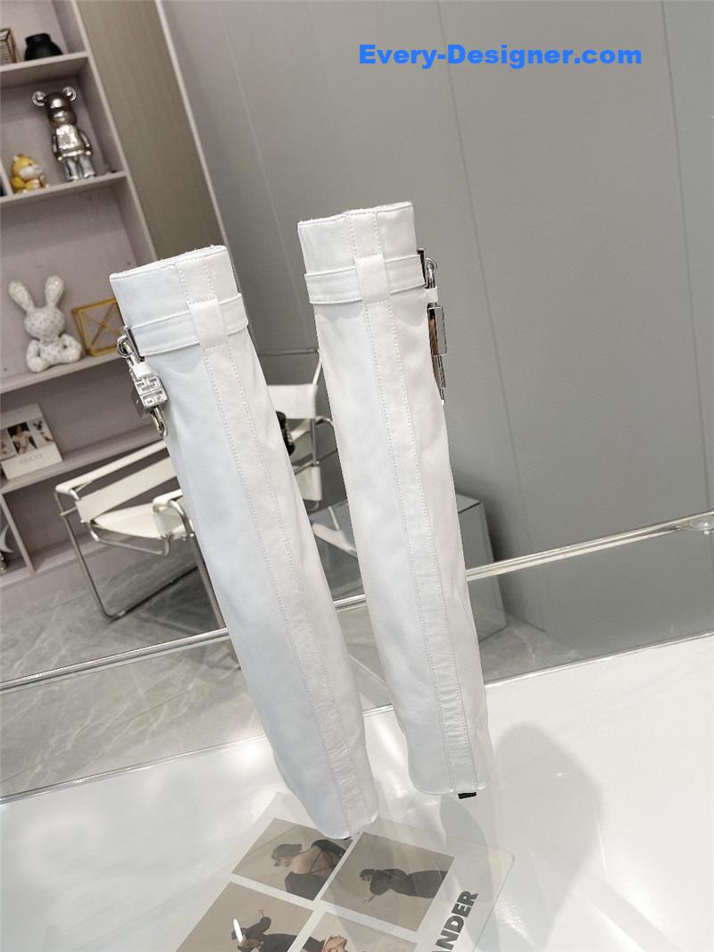 Givenchy Women’s White Shark Lock Boots