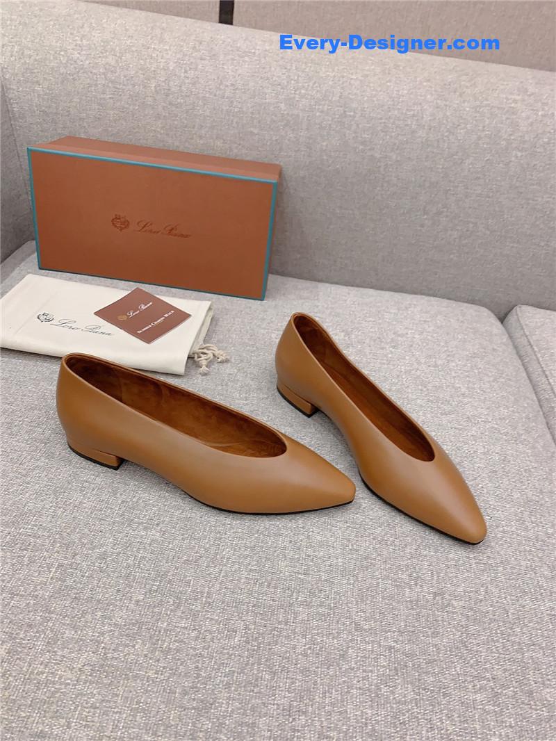 loro piana new pointed toe witch flat shoes