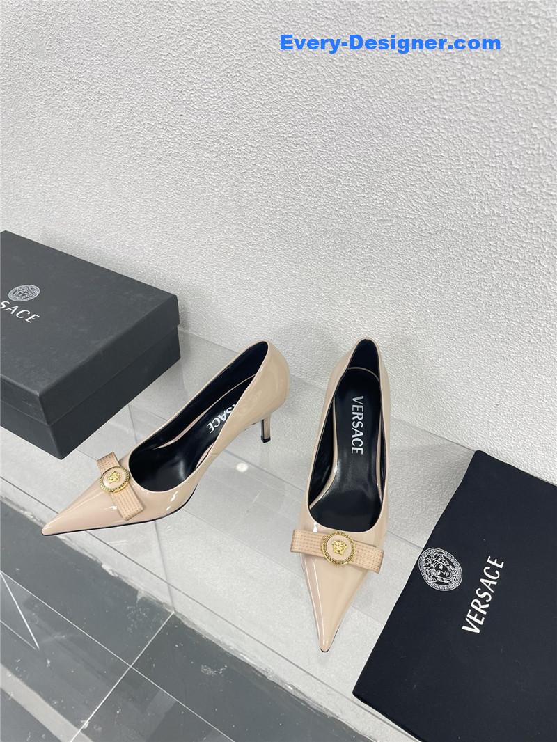 Versace patent leather high heel shoes