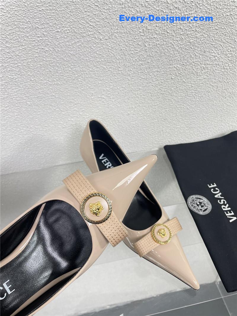 Versace patent leather high heel shoes