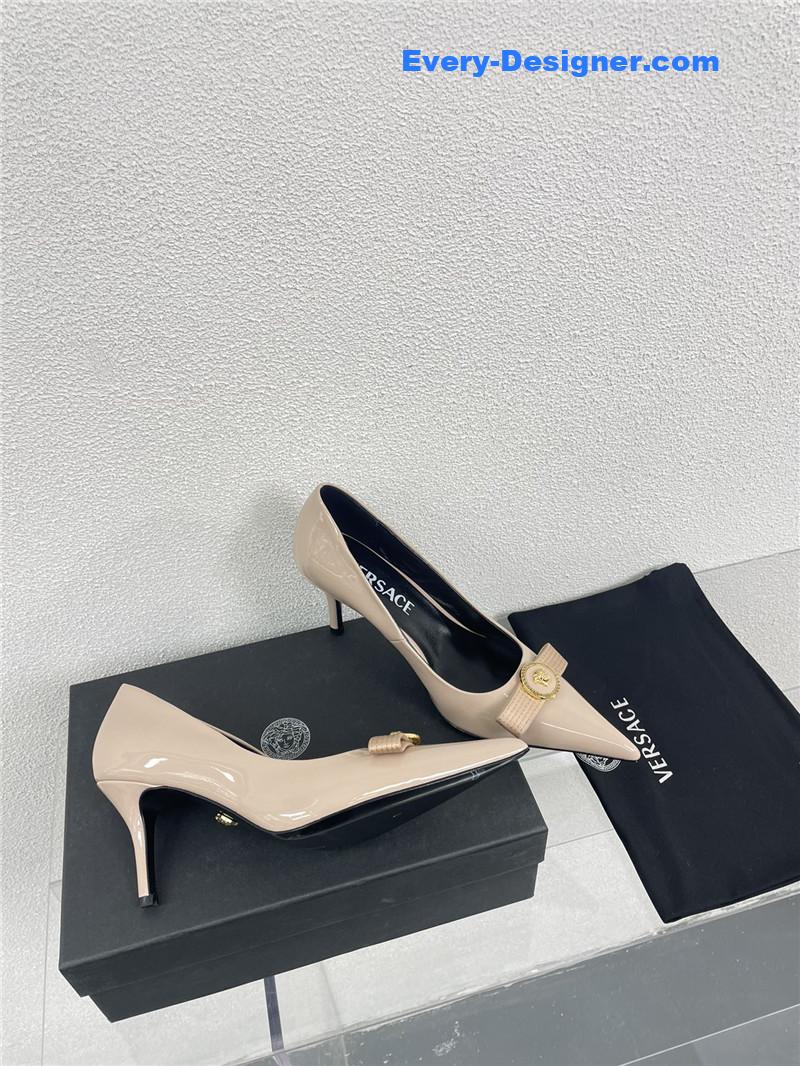 Versace patent leather high heel shoes
