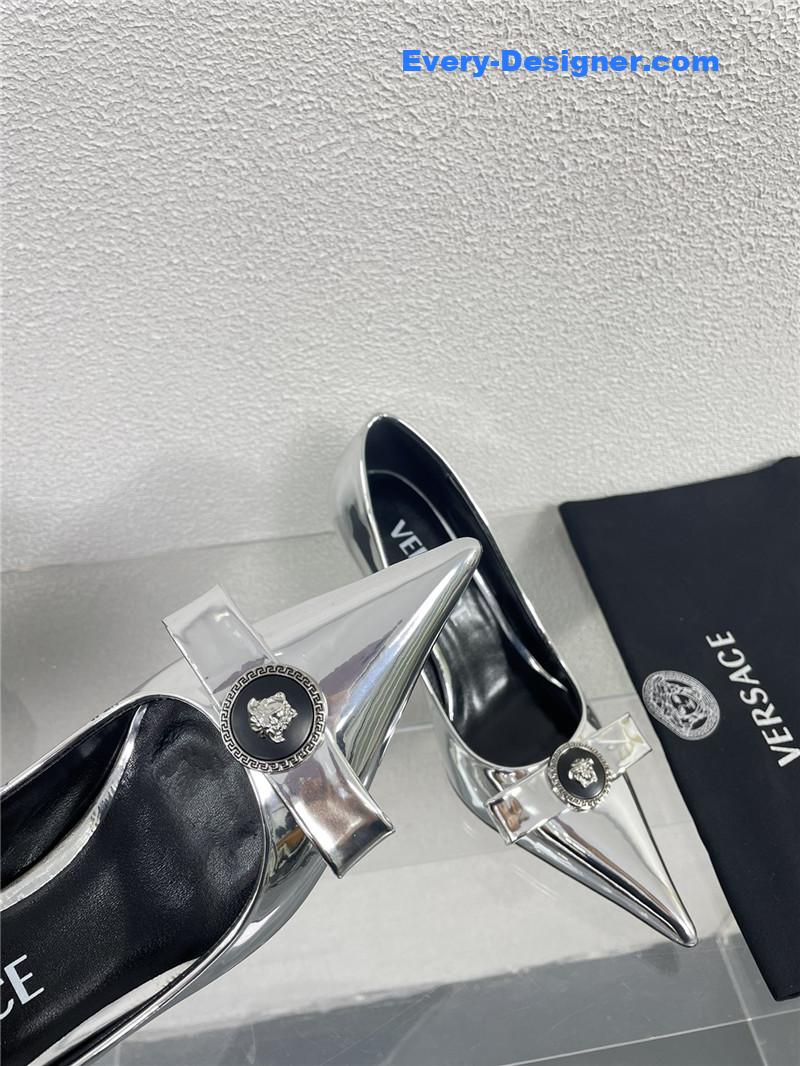 Versace patent leather high heel shoes