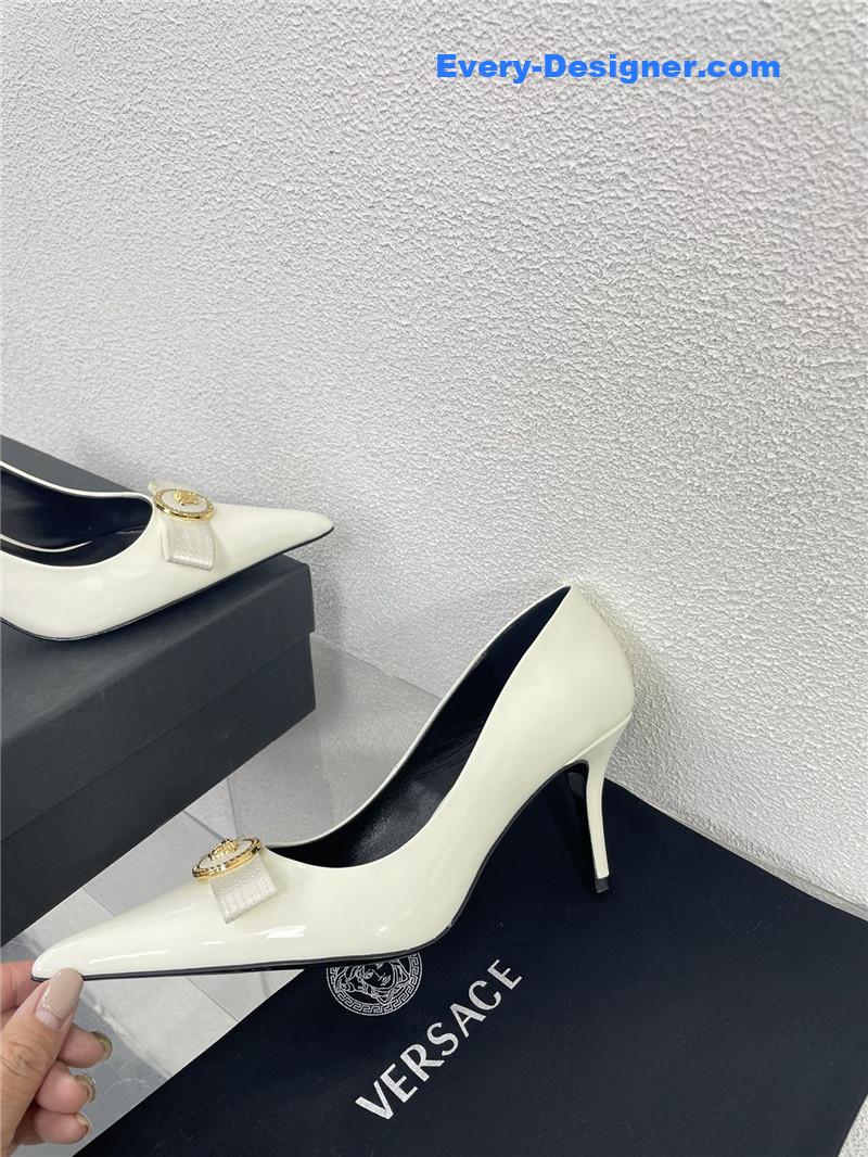Versace patent leather high heel shoes