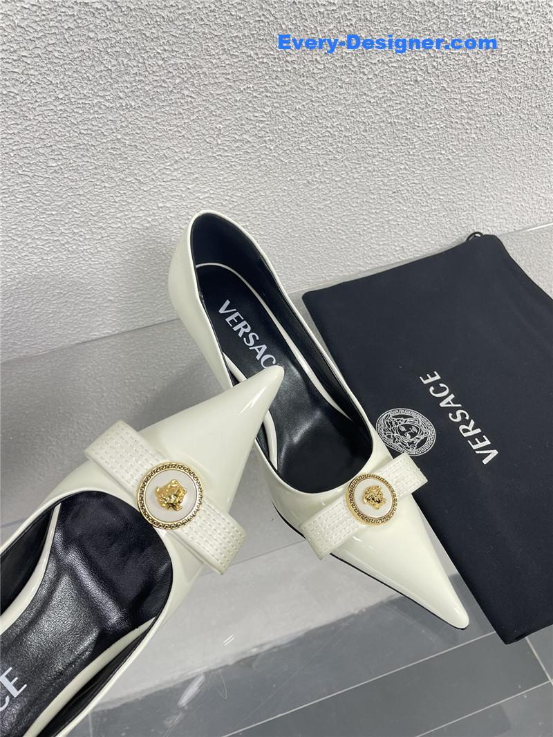 Versace patent leather high heel shoes
