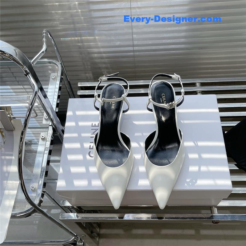 celine new arc de triomphe pointed toe cat heel sandals