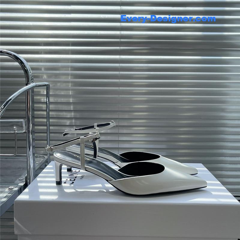 celine new arc de triomphe pointed toe cat heel sandals