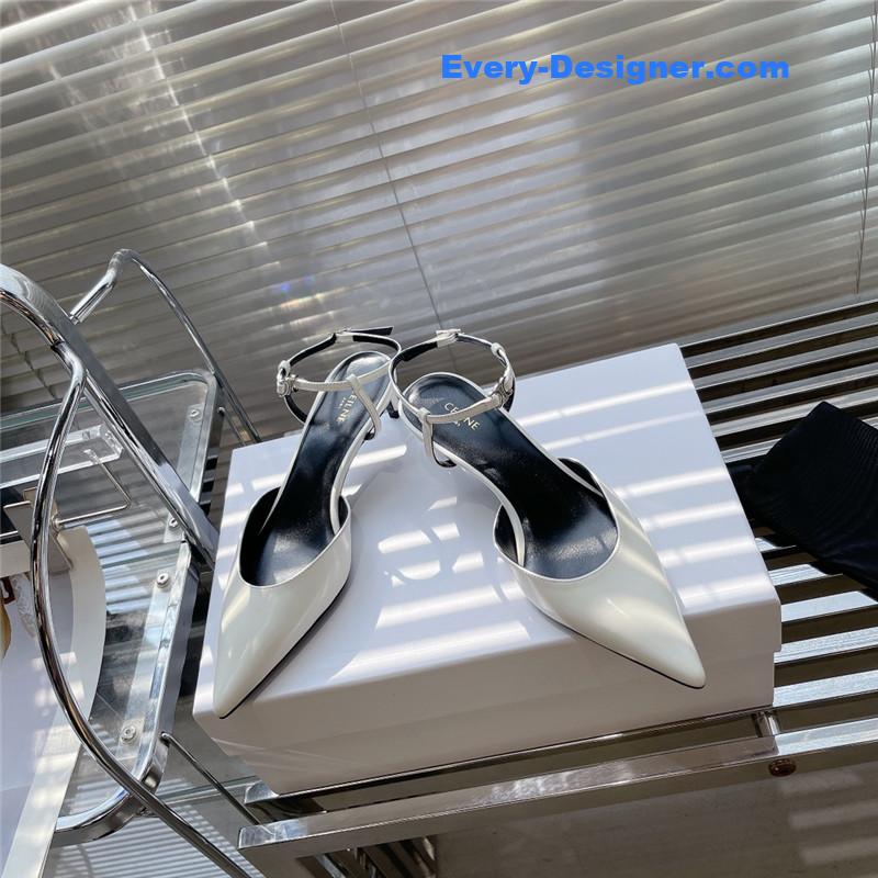 celine new arc de triomphe pointed toe cat heel sandals