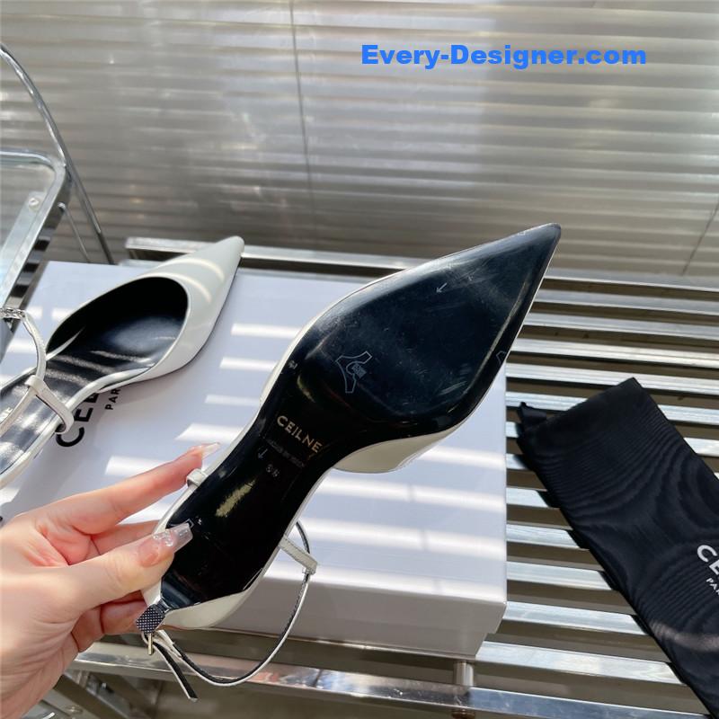 celine new arc de triomphe pointed toe cat heel sandals