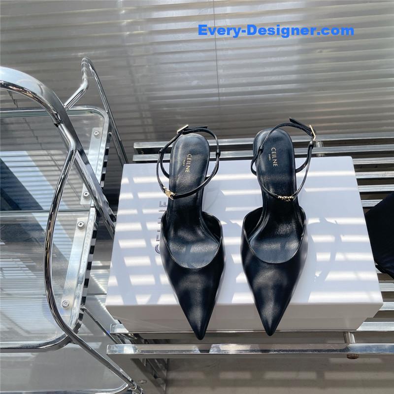 celine new arc de triomphe pointed toe cat heel sandals