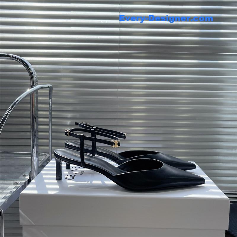 celine new arc de triomphe pointed toe cat heel sandals