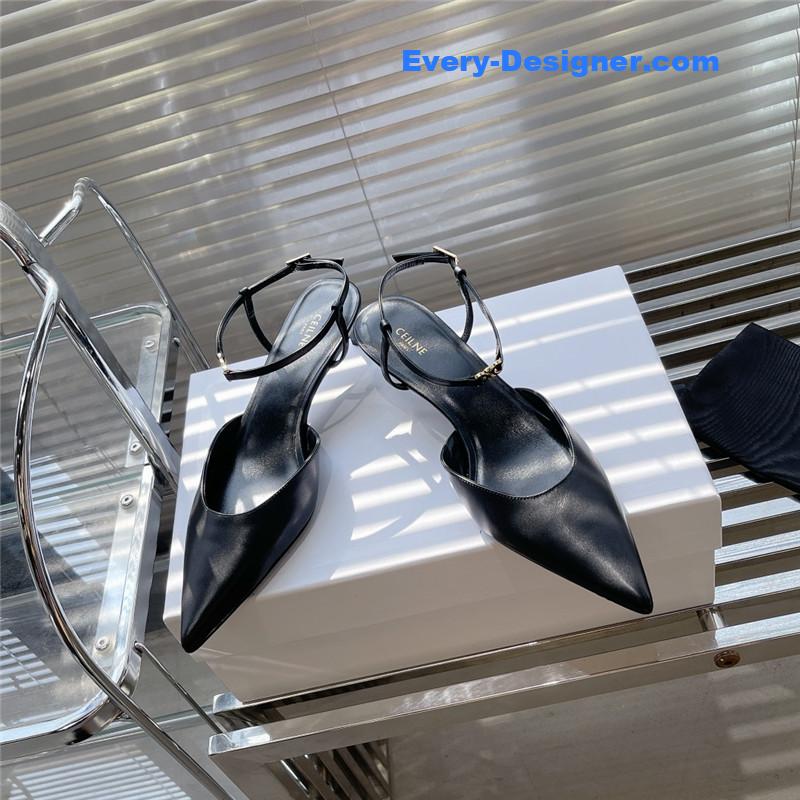 celine new arc de triomphe pointed toe cat heel sandals