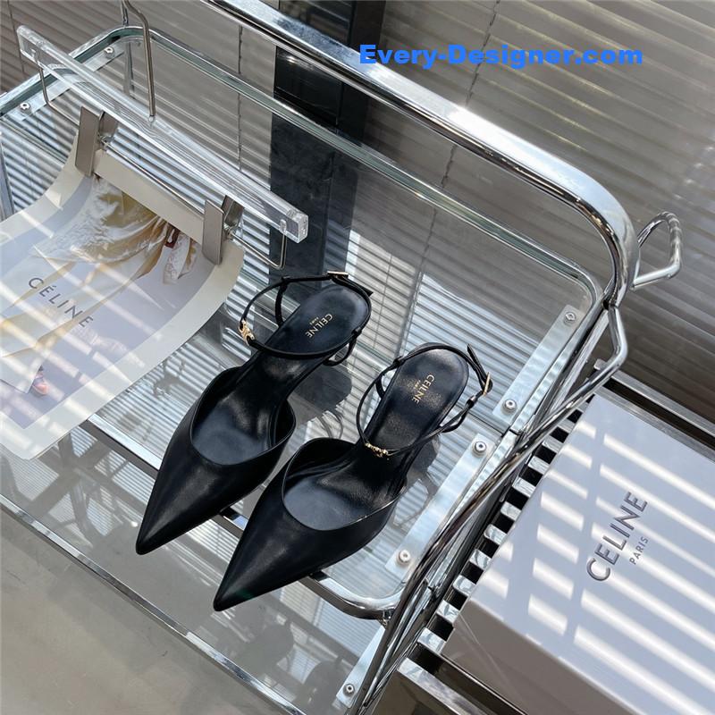 celine new arc de triomphe pointed toe cat heel sandals