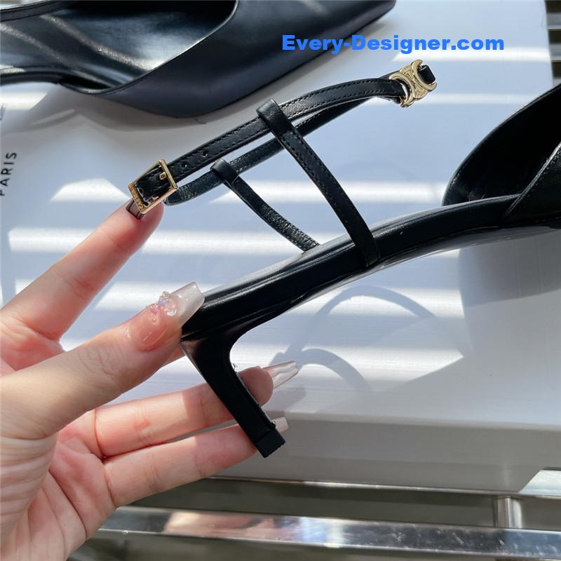 celine new arc de triomphe pointed toe cat heel sandals