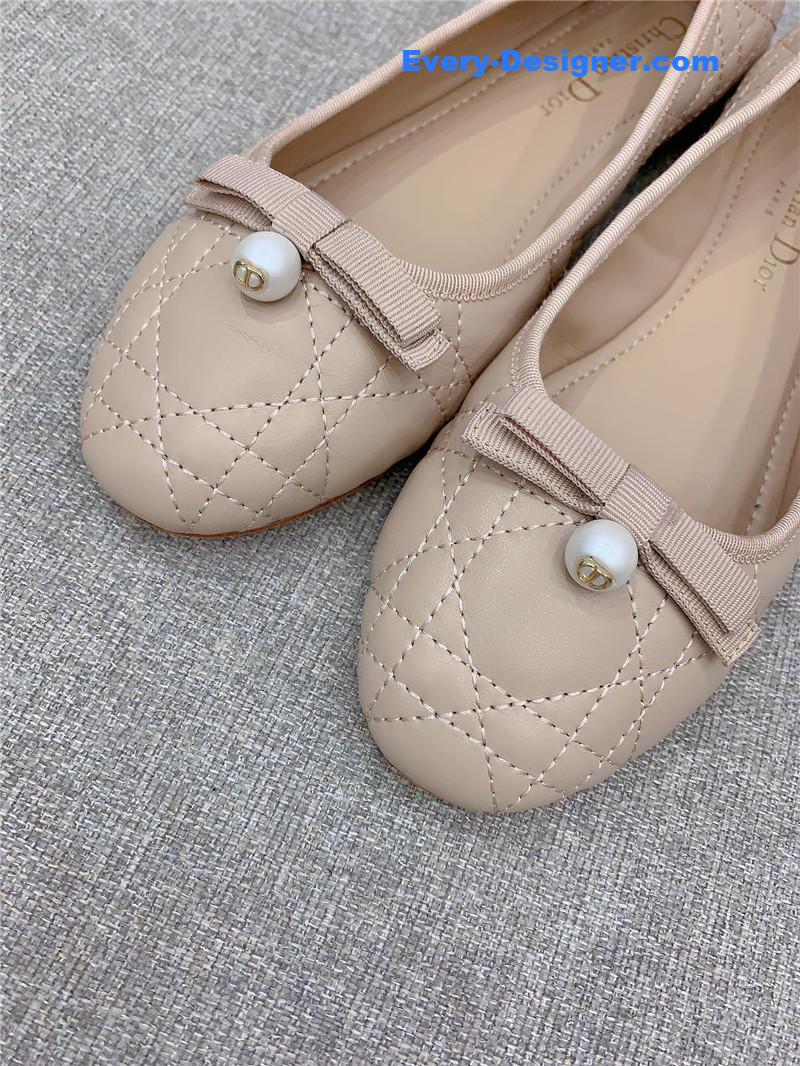 d10r new D1am0nd pearl flat shoes